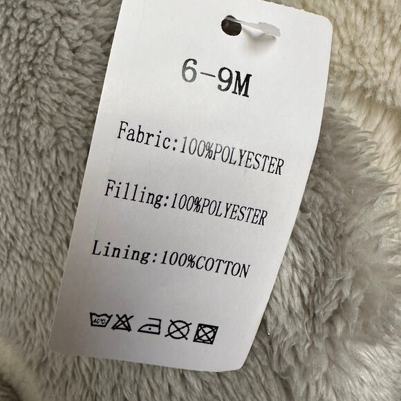 CDY Grey Bear Baby Snowsuit Costume 6-9 Month Outfit Zip Up Soft Unisex Girls - Picture 3 of 6